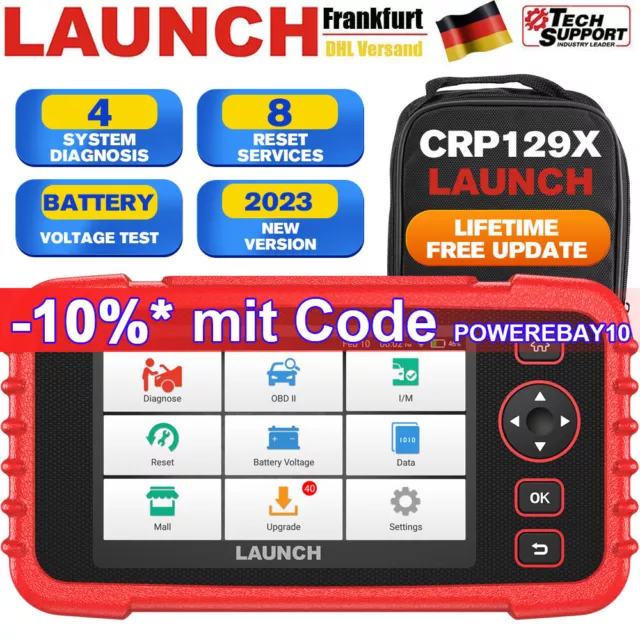 2024 Launch CRP129X PRO KFZ OBD2 Diagnosegerät Tester mit 8 Funktionen TPMS EPB