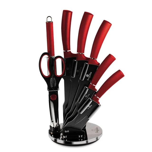 8-tlg Messerset Messer-Set BERLINGER HAUS BURGUNDY BH-2562