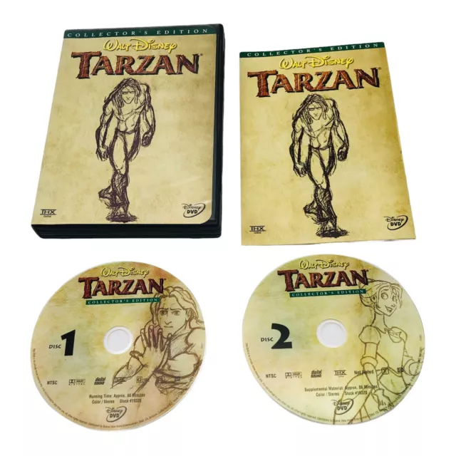 Walt Disney Tarzan DVD 2-Disc Set Collector's Edition 2000 Jungle Mint Discs