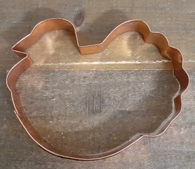 Copper Aluminum Large Turkey Cookie Cutter, 5½" x 4¼" NEW