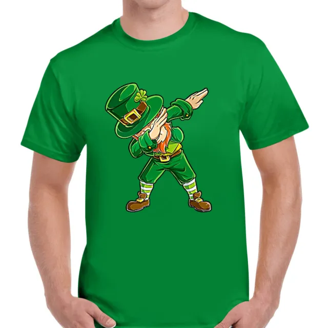 T-shirt da uomo unisex stampata DABBING St Patricks Day T-shirt irlandese