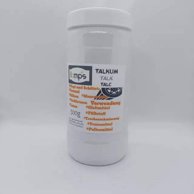 10x500g PET-Plastikdose Talkum Talc für Schlauchreifen Reifenreparatur Talk