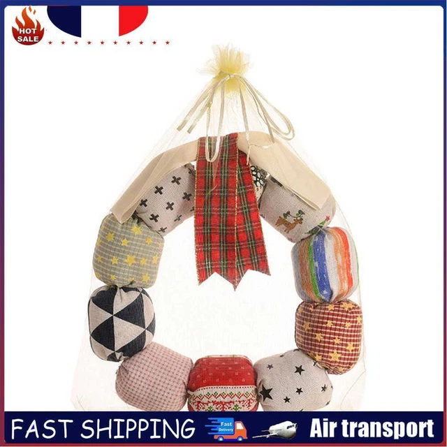 Christmas Hanging Wreath with Bows Door Sign Farmhouse Indoor Outdoor Decoration