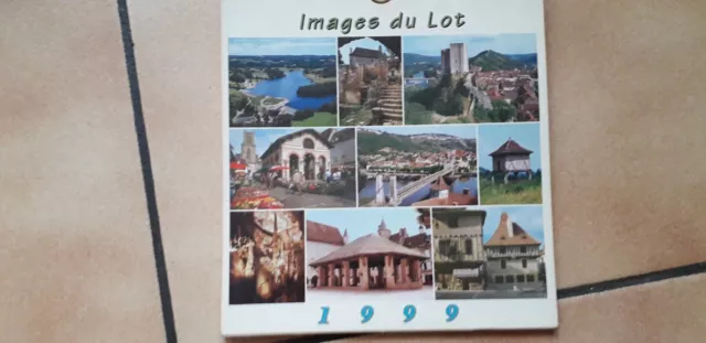 calendrier 1999 du LOT, illustré par belles vues du département  cartes postales