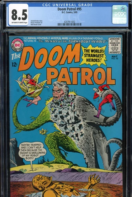 Doom Patrol #95 CGC GRADED 8.5 - Drake story - Premiani art - Bob Brown cover