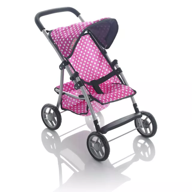MOLLY DOLLY 2 in 1 Deluxe Babyboo Doll Stroller Pram Buggy Pink
