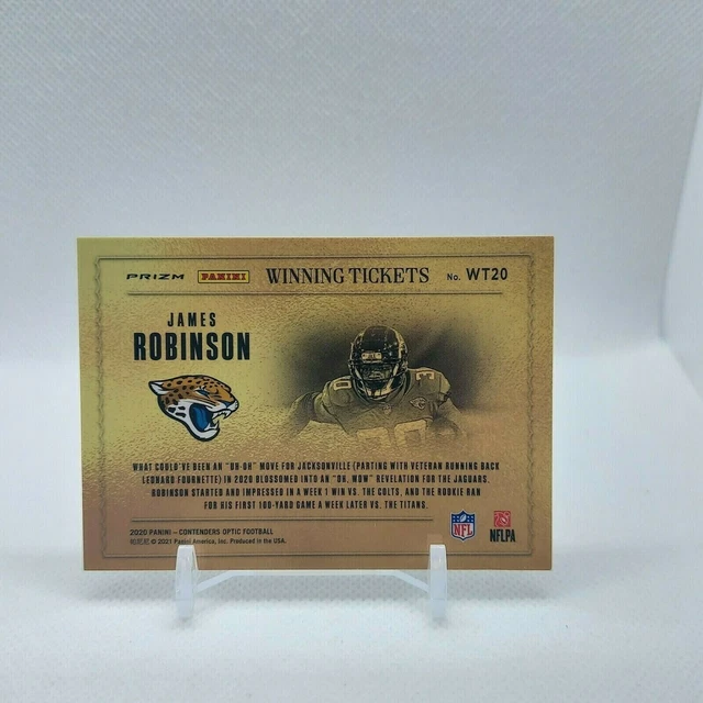2020 NFL Panini Contenders Optic Winning Tickets JAMES ROBINSON RC PRIZM Jaguars 2