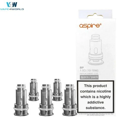 Aspire BP Replacement Coils BP60 BP80 1.0ohm Pack of 5 Coils - Fast Dispatch