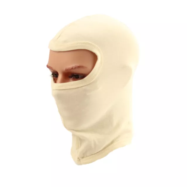 Sky Maske Sturmhaube Sturmmaske Motorrad Weiss Cream 100% BIO Baumwolle NEU