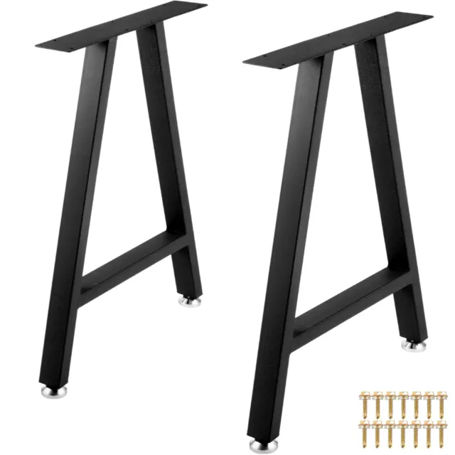 Patas para mesa Bastidores para mesa Juego de 2 Soportes Negro 30x43 cm de  acero industrial marco de la mesa comedor Patas de mueble Soporte