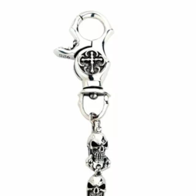 Sterling Silver Phantom Skull Biker Wallet Chain