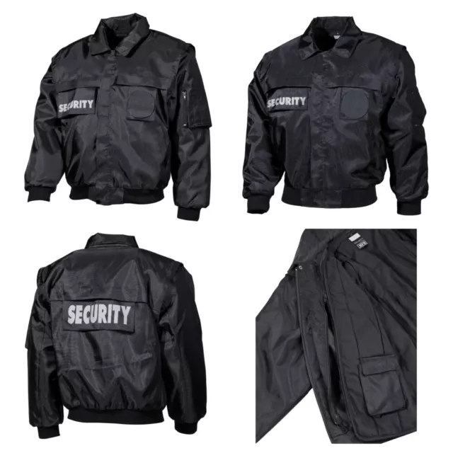 Blouson Security 2 in 1 Weste Jacke Einsatzjacke Futter Patches blau schwarz