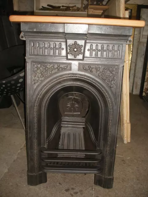 Small reclaimed  Victorian bedroom cast iron fireplace