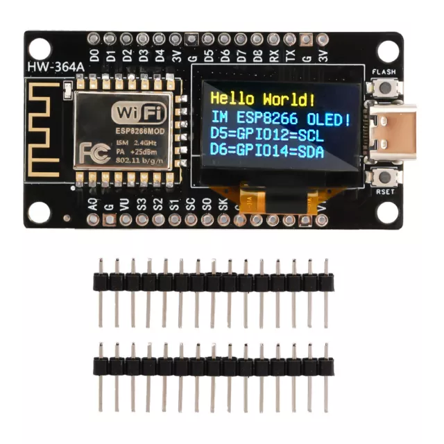 NodeMCU ESP8266 ESP-12F WiFi Development Board Module ESP 8266 with 0.96" OLED