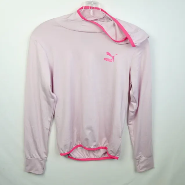 Puma Pink Hoodie Lightweight Dry Fit Girl's Size L (12-14)