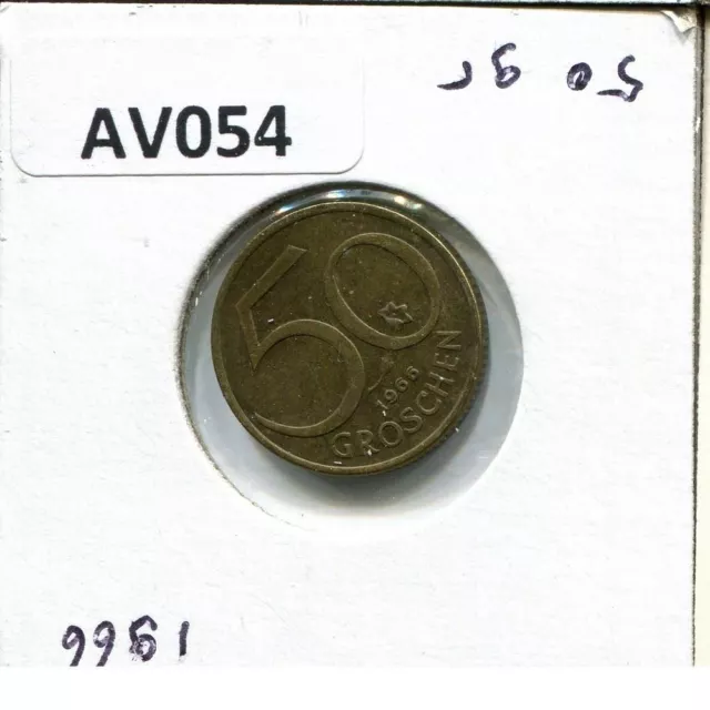 50 GROSCHEN 1966 AUSTRIA Coin #AV054U