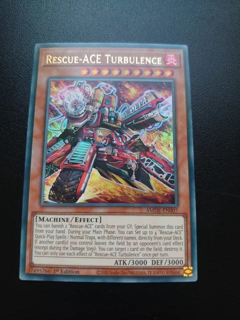 Yugioh Rescue-Ace Turbulence Ultra Rare 1St Near Mint Amde-En007