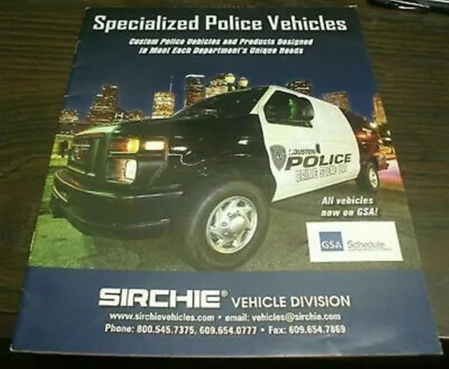 2014 SIRCHIE SPECIALIZED POLICE VEHICLES Brochure Catalog - POLICE CAR