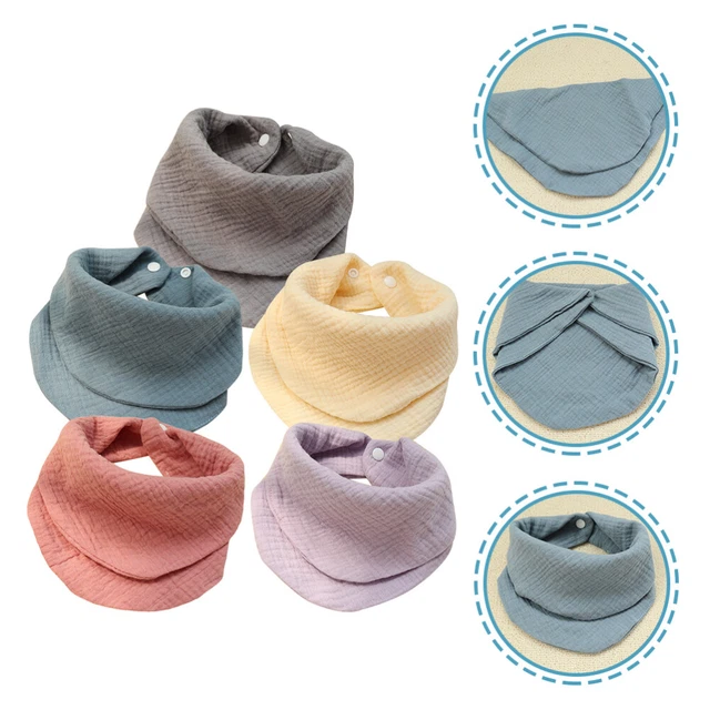 5 piezas Bufanda triangular Pechera Baby Baby Suministros para niños Beberos de alimentación Baby Niña
