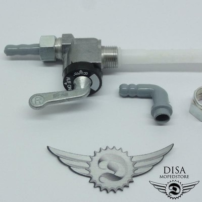 fuel tap Benzinhahn GÖRICKE M12x1 gute Qualität 90° Metall Wassersack 