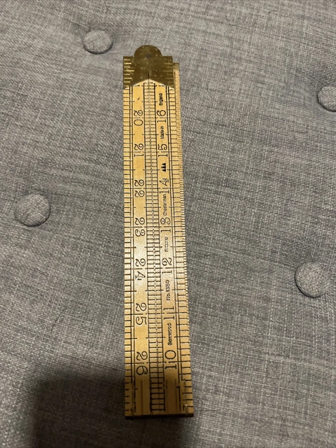 Vintage Rabone No 1380 Boxwood 3 foot folder ruler  - Fantastic Condition