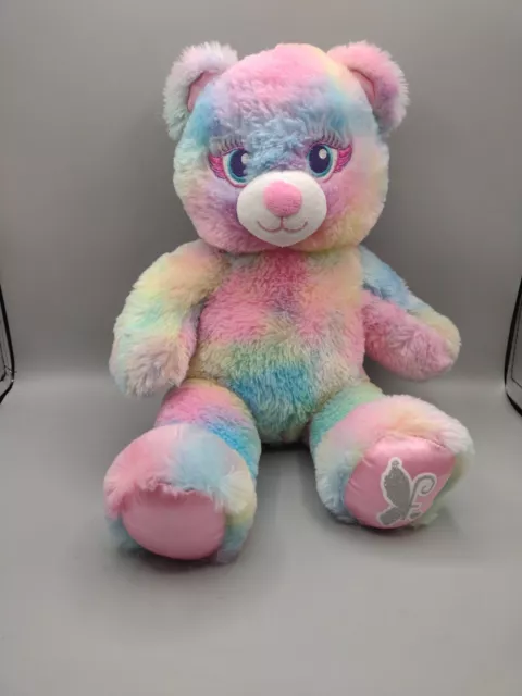 Build a Bear "Beary Fairy" Pastel Rainbow Teddy Bear Plush Stuffed Animal