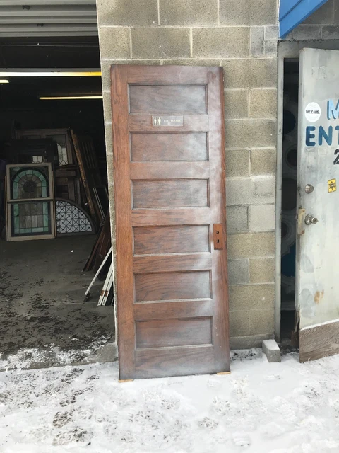 Mark Antique Oak six flat panel passage door 30 x 82.5 X 1 3/8”
