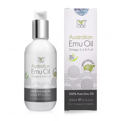 Pure Emu Oil, Infused Eucalyptus for Hypoallergenic Skin Care, Hair & Healing