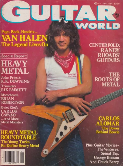 GUITAR WORLD MAGAZINE January 1984 Eddie Van Halen 25.00