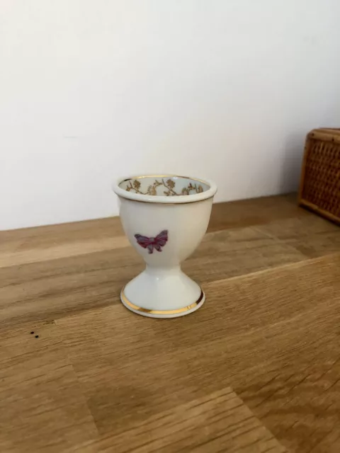 Joli petit coquetier vintage en porcelaine de Limoges