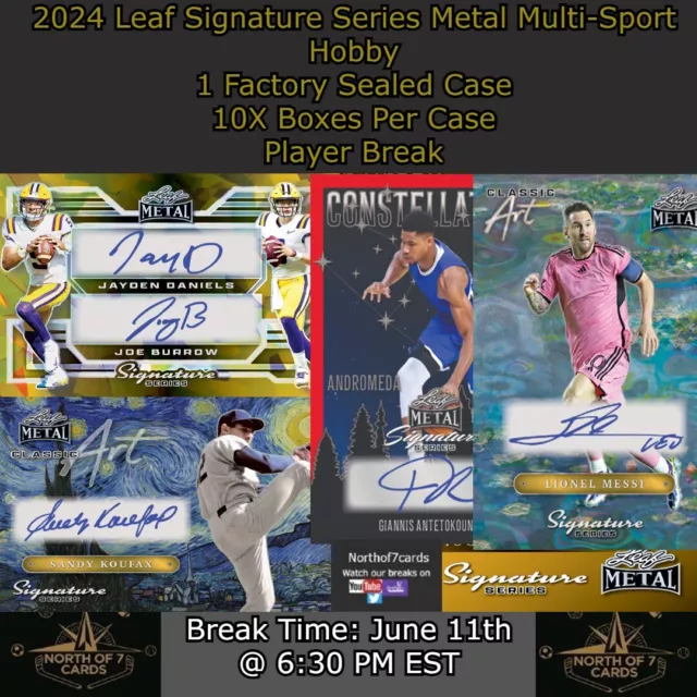 ANTHONY EDWARDS 2024 Leaf Signature Series Metal Multi Sport 1X Case