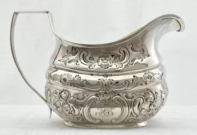 Antique Georgian Sterling Silver Cream Jug London 1810s MADE IN ENGLAND