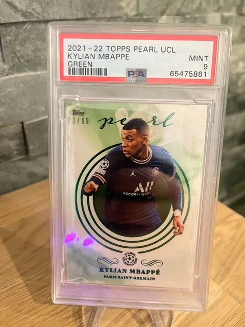 2022 Topps Kylian Mbappe 01/99 Pearl Psa 9 Grading Mint Paris Saint Germain