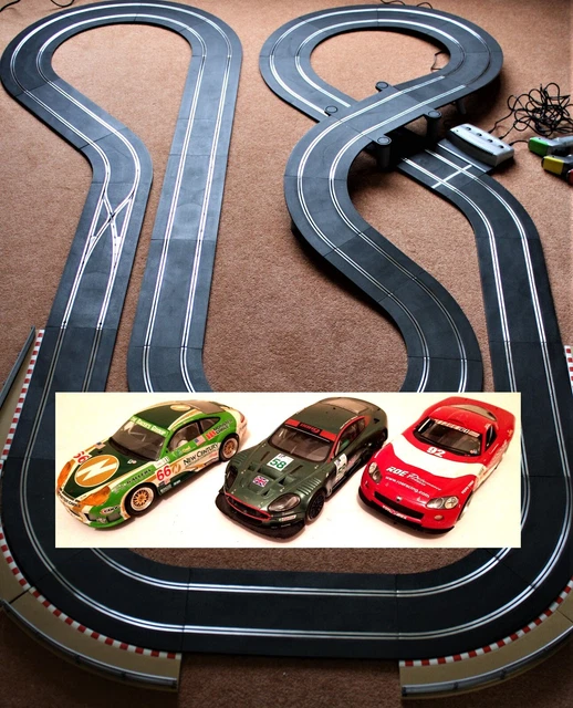 EXTENDED DIGITAL SCALEXTRIC set 3 GT Cars with LIGHTS £139.00 PicClick UK