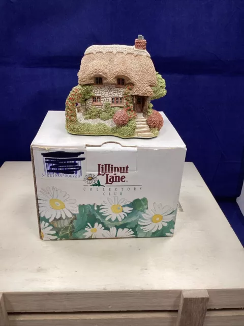 Lilliput Lane “Wight Cottage” Ornament. 1989.  USED, Wrong Box. No Deeds