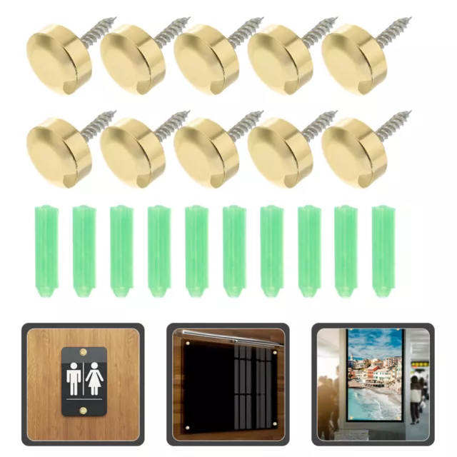 10 Pcs Mirror Clips for Frameless Decorative Fasteners Screws Nails Decorate