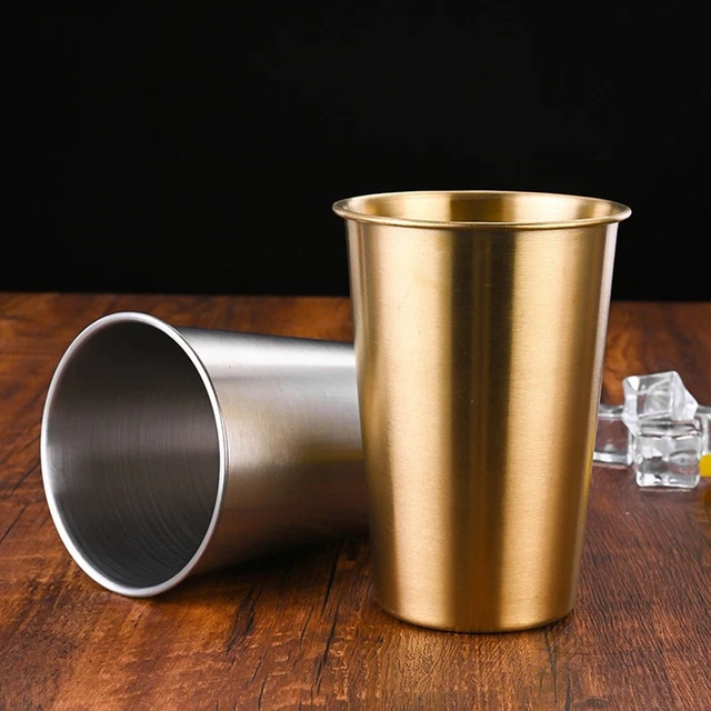 240-500 ml taza de cerveza de acero inoxidable taza para acampar fiesta café whisky