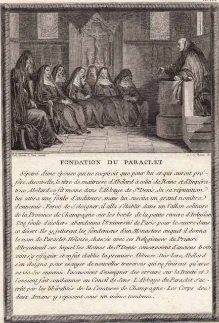 Gravure XVIIIe Fondation Abbaye du Paraclet Ferreux Quincey Aube 1782 3