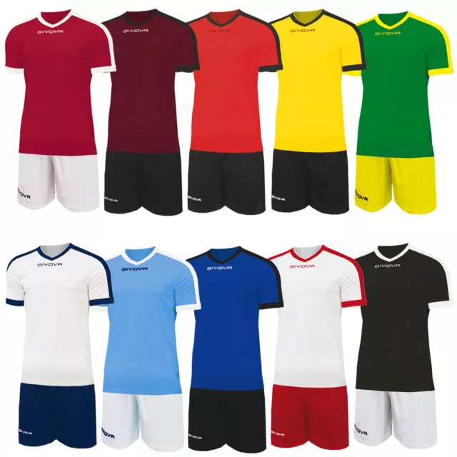 Givova Kit Revolution Fußball Teamwear Trainings Trikot mit Short KITC59 neu