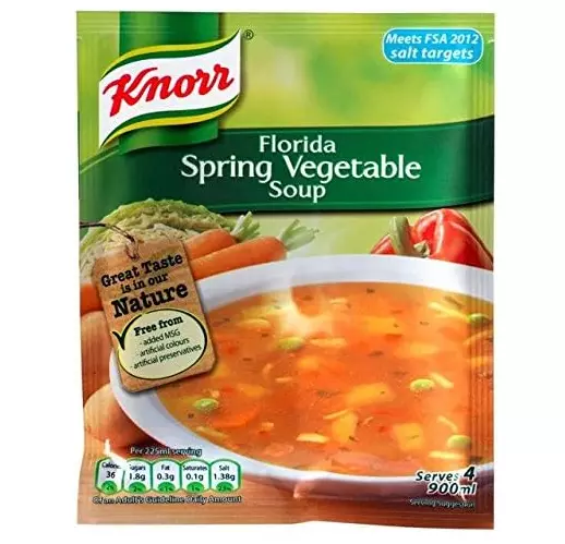 9 X KNORR SOUP FLORIDA SPRING VEG. 48g 9 PACK BUNDLE