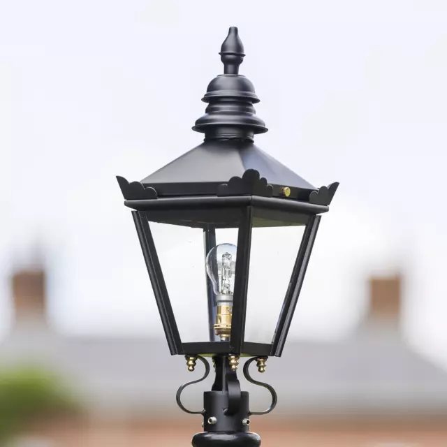 Deluxe Lanterna Nera Harrogate Deluxe o Lampada di ricambio - 54 cm