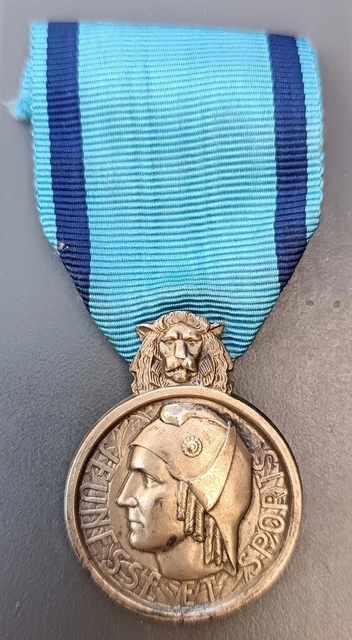 Médaille Française Bronze Jeunesse Et Sports - XXe Siècle, Médailles De Table, Thème Sport