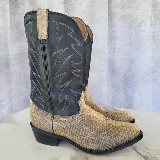 IMITATION NATURAL PYTHON Snake Western Cowboy Boots Men's Size 13 EE ...