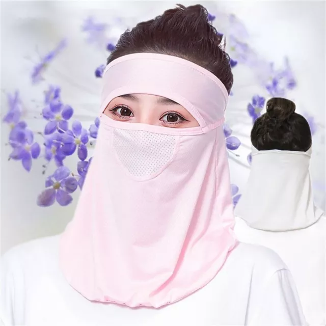 Breathable Sunscreen Mask Ice Silk Sun Protection Cover Face  Bike Cycling