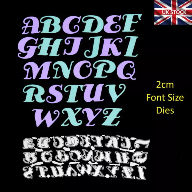 Großbuchstaben Alphabet Metall Schneidformen, Kartenherstellung, Scrapbooking *UK VERKÄUFER* E9