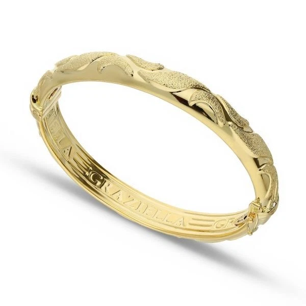 Bracelet Rigide En Or 18 Carats (750/1000) Pour Femme - Marque OmniaOro - Neuf Avec étiquettes - Modèle Graziella