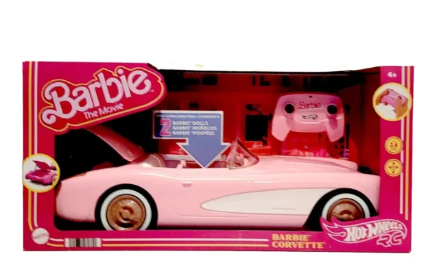 NEW Barbie the Movie Hot Wheels RC Corvette Remote Control Car