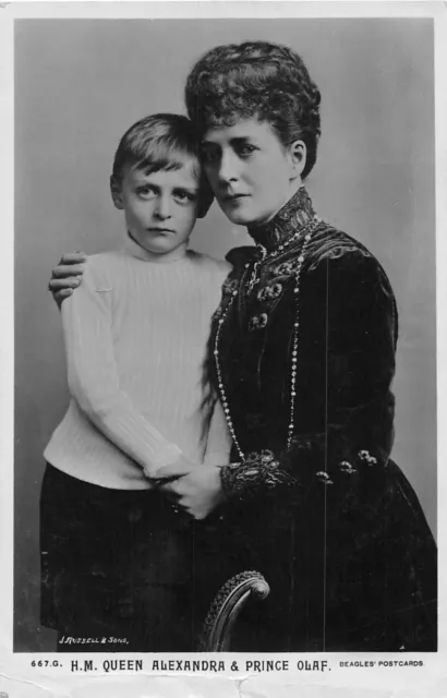 Postcard Royalty  Queen Alexandra & Prince Olaf