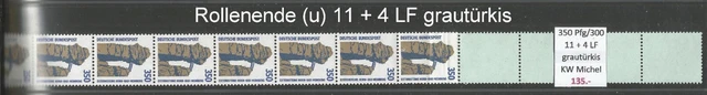 RM Sehenswürdigkeiten 350 Pfg RG 300 ROLLENENDE 11 + 4 LF u grautürkis