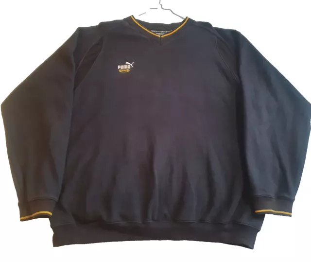 Puma Sweatshirt Mens Size XXL Black King Jumper Pullover